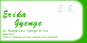 erika gyenge business card